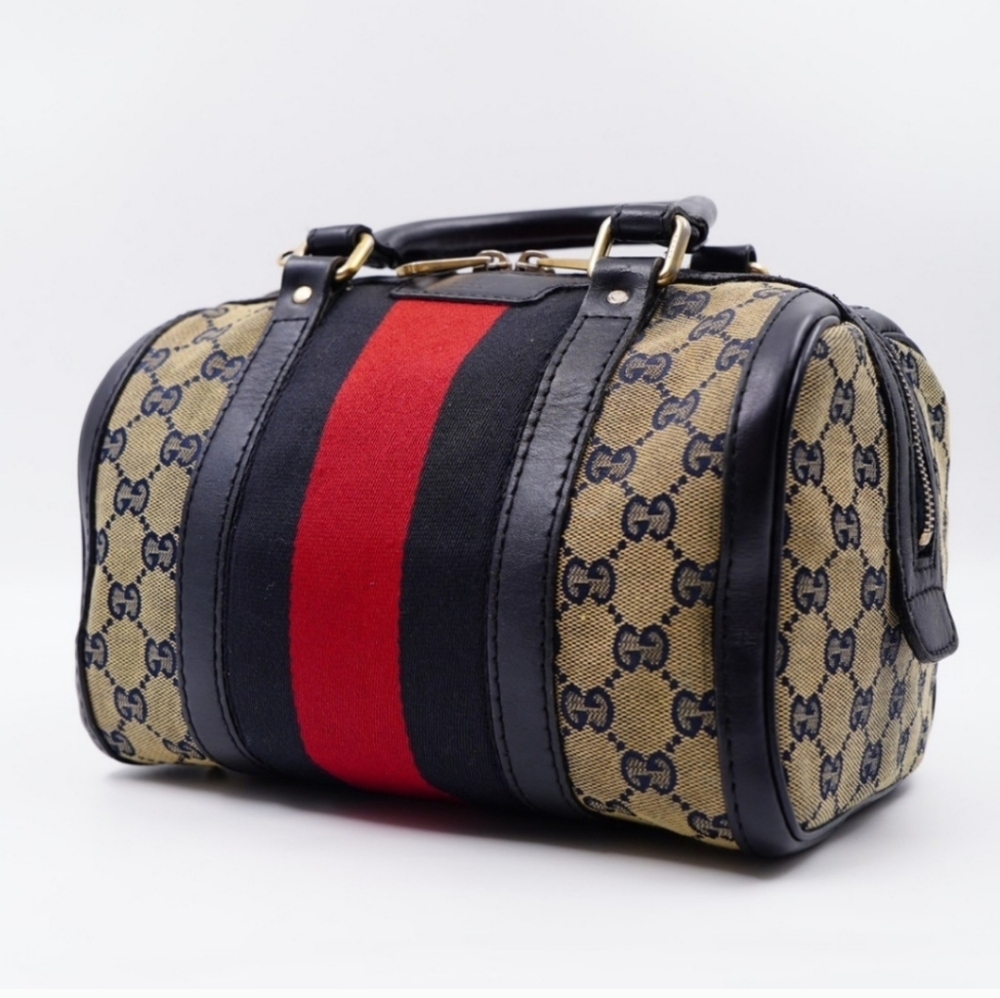 ❌️SOLD SOLD SOLD❌️Gucci Gg MonogramVintage Cherry Line mini Boston Bag - Picture 7 of 16